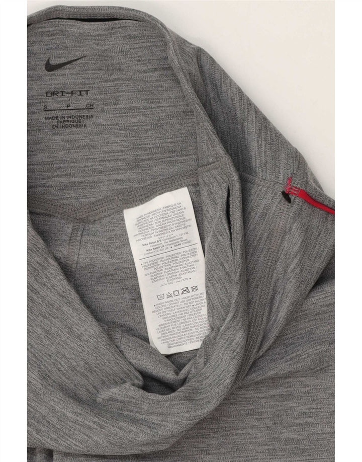 Nike Dame Dri Fit Grafiske Leggings UK 10 Small Grå Polyester