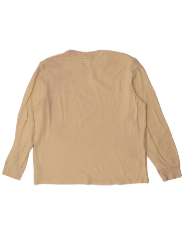 Calvin Klein Mens Top Long Sleeve XL Beige Cotton