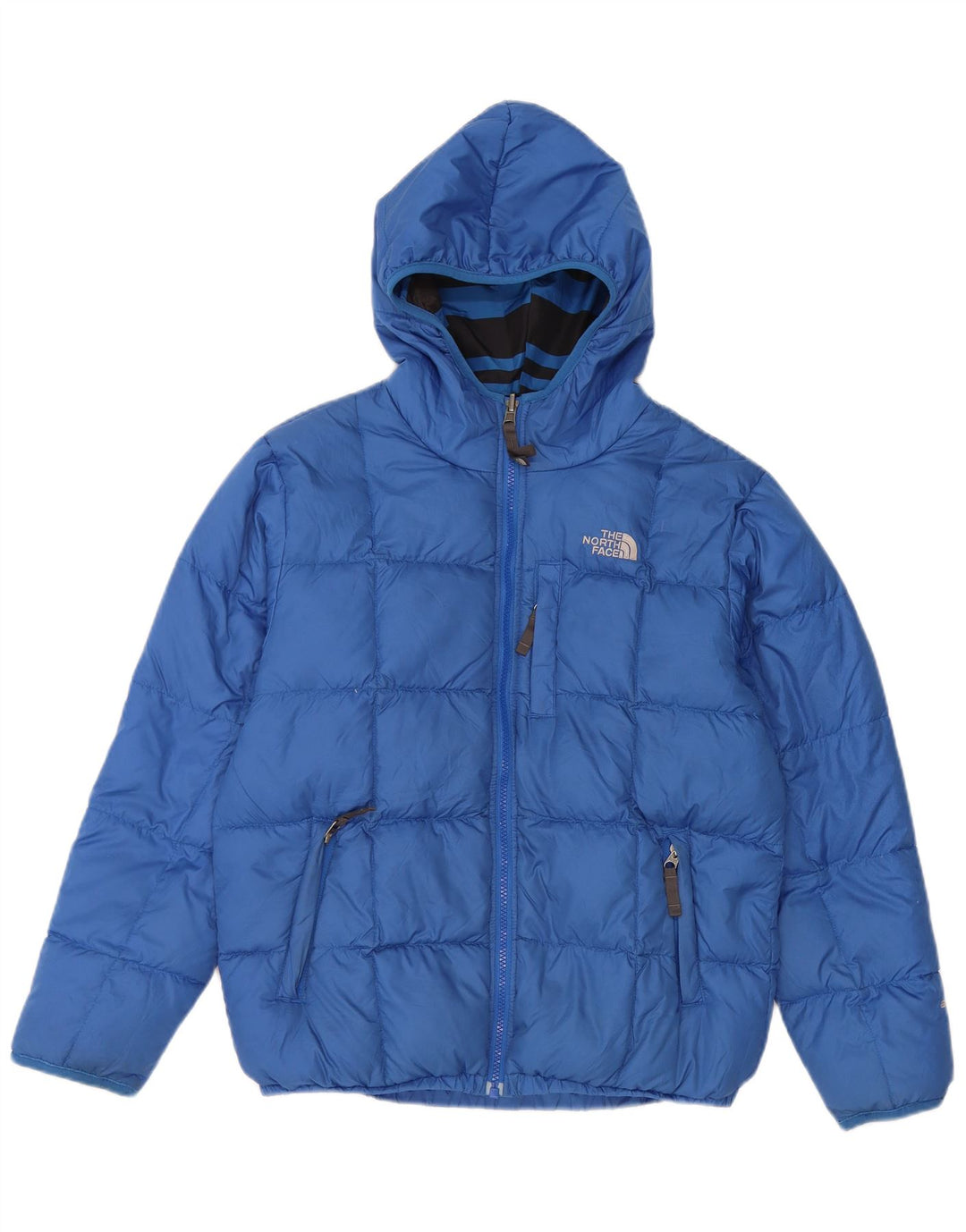 The North Face Boys Hætte Vendbar Polstret Jakke 12-13 År Stor Blå