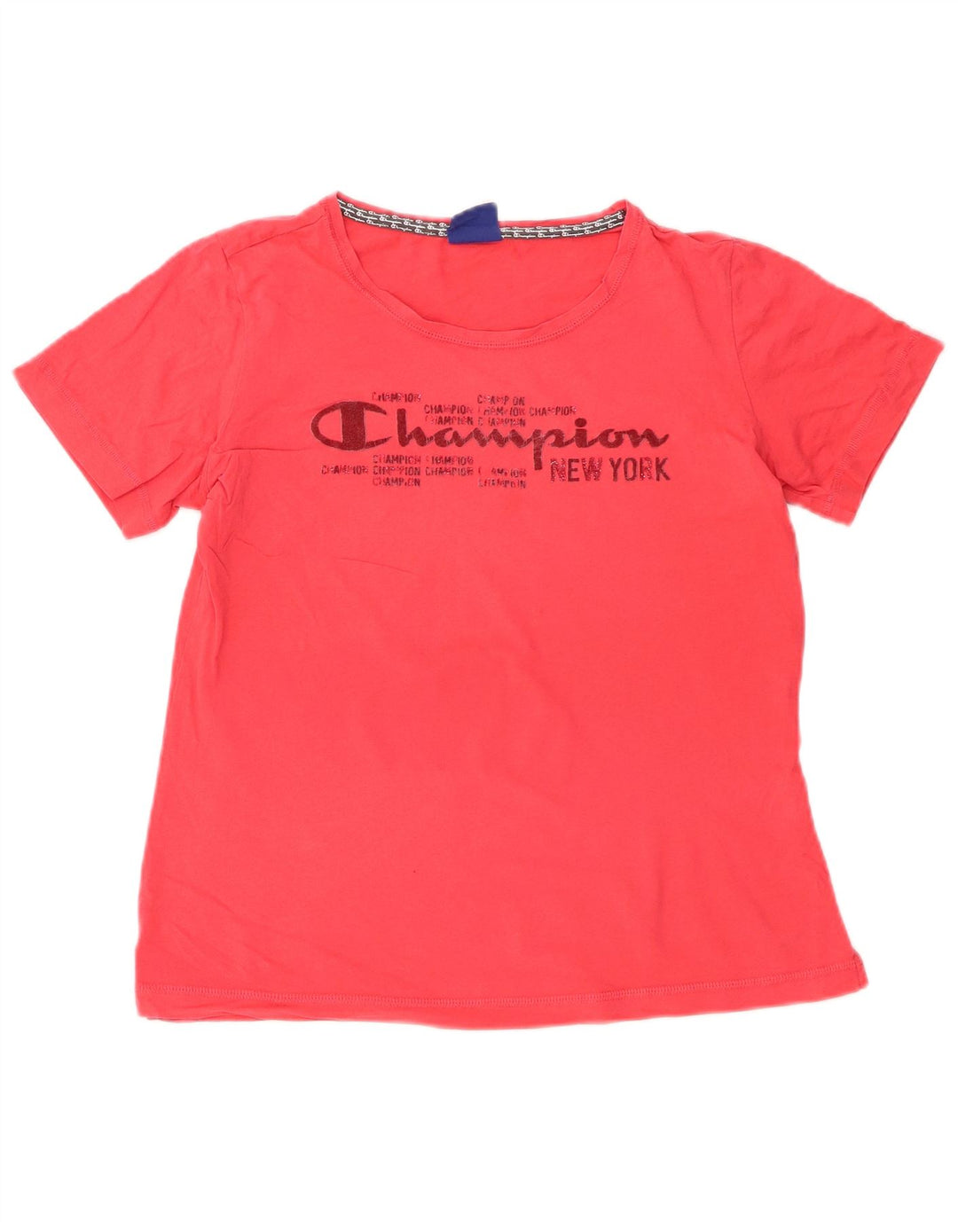 CHAMPION Womens Graphic T-Shirt Top UK 10 Small Pink