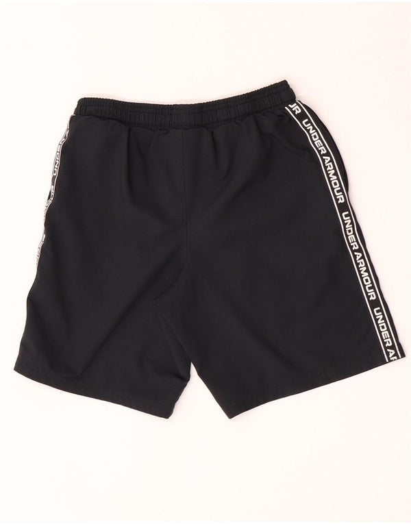 Under Armour Boys Heat Gear Graphic Sports Shorts 11-12 Years Large Black