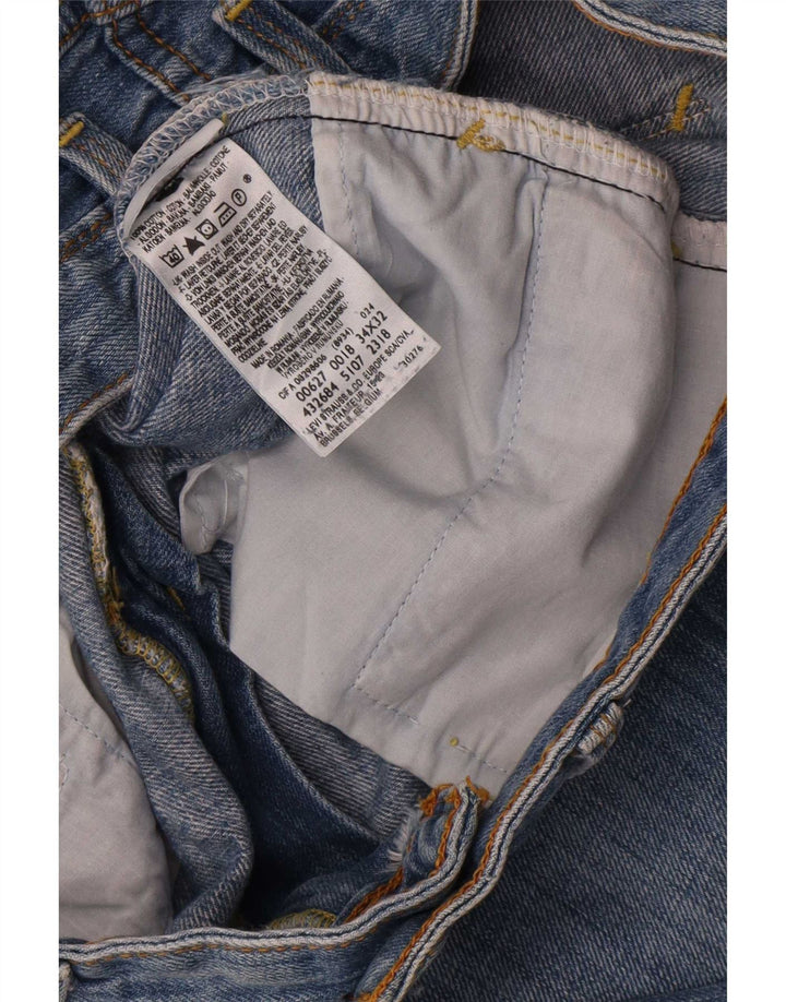Levi's Dame 627 Straight Jeans W34 L27 Blå Bomuld
