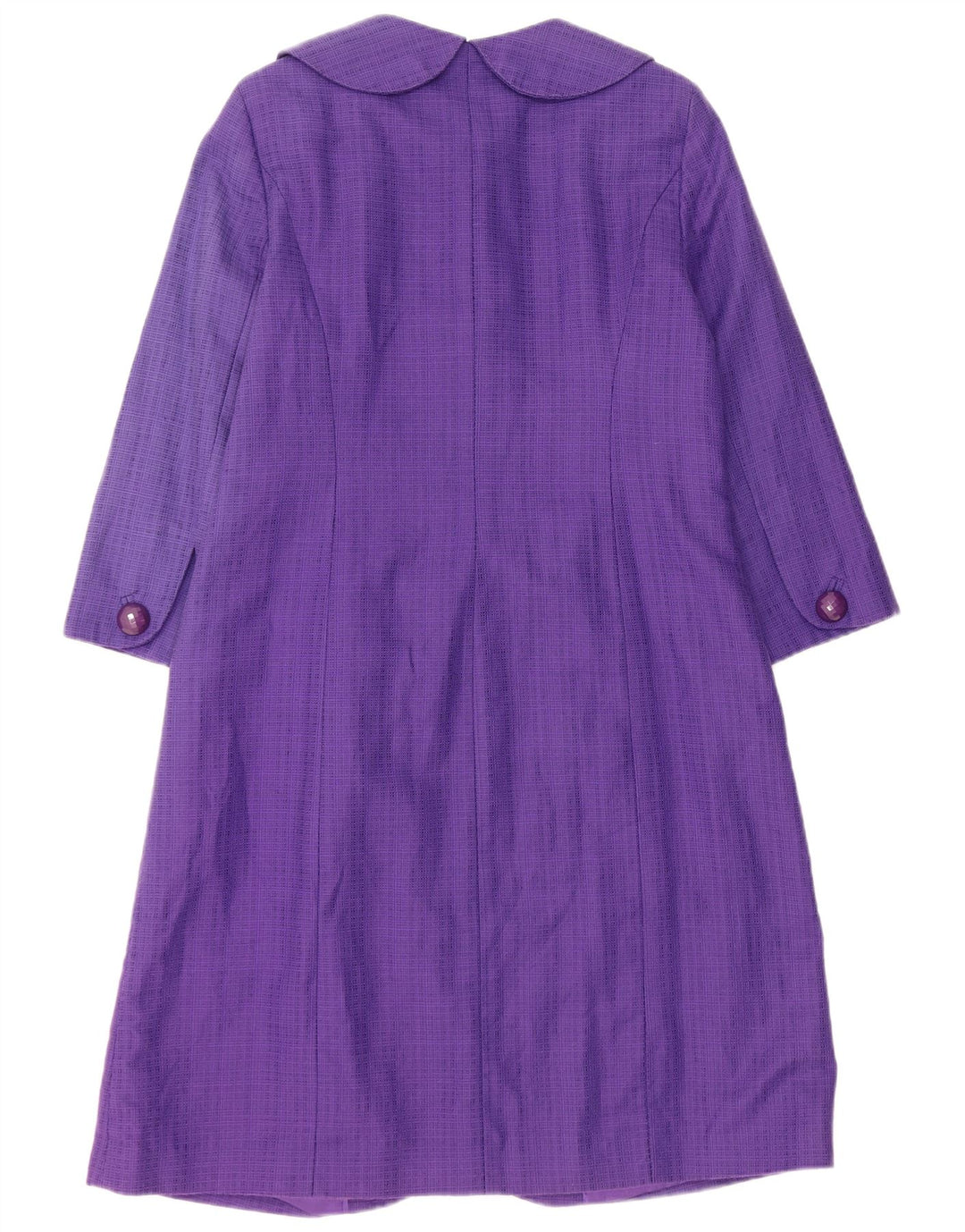 Monsoon Dame Overfrakke UK 12 Medium Lilla Bomuld