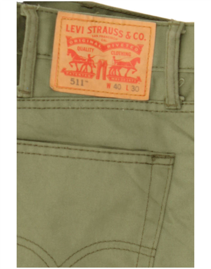 Levi's Herre 511 Slim Casual Bukser W40 L30 Grøn Polyester