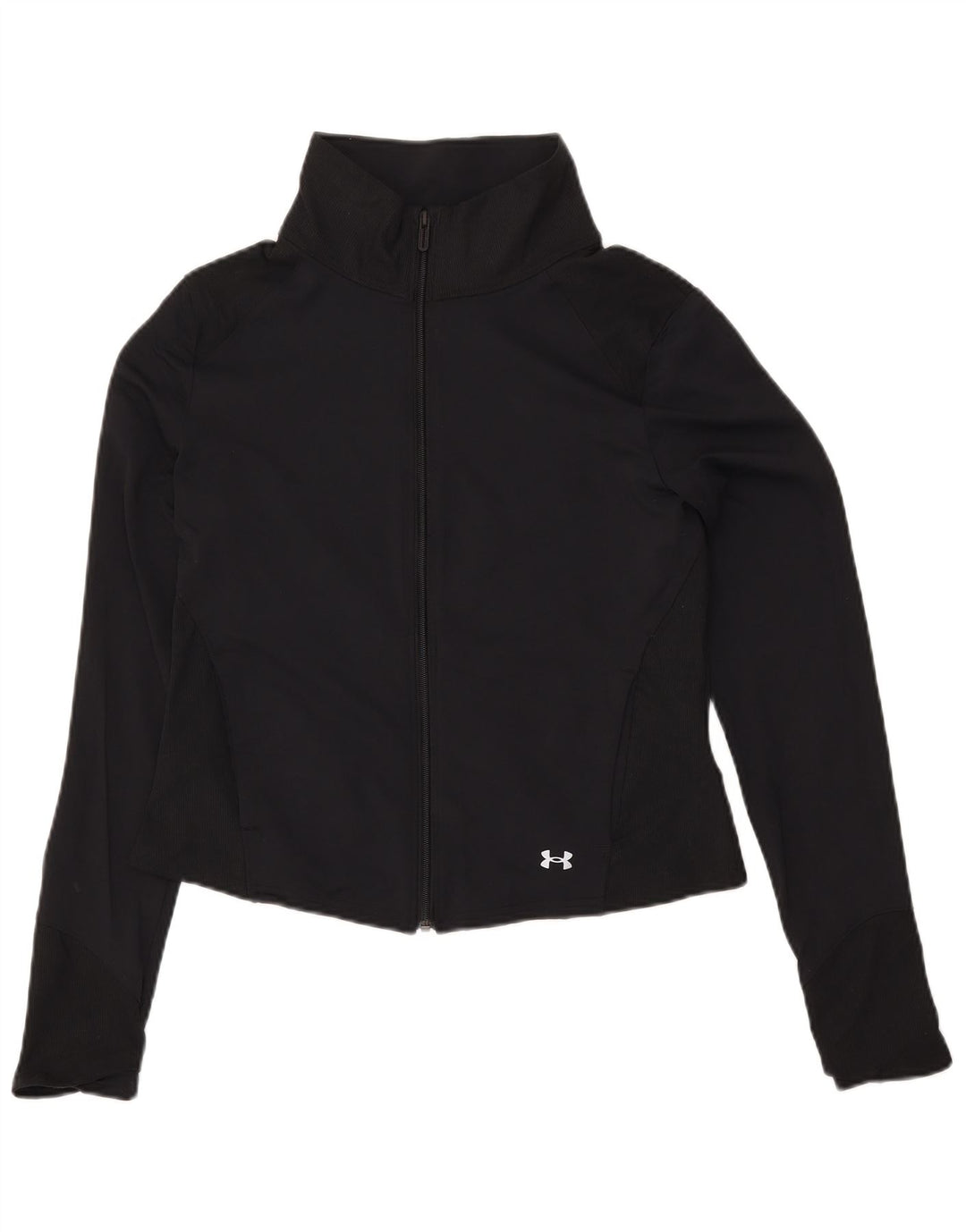 UNDER ARMOR Womens Crop træningsdragt Topjakke UK 14 Stor sort nylon
