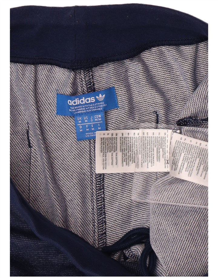 ADIDAS Mens Tracksuit Trousers Joggers Medium  Navy Blue Cotton