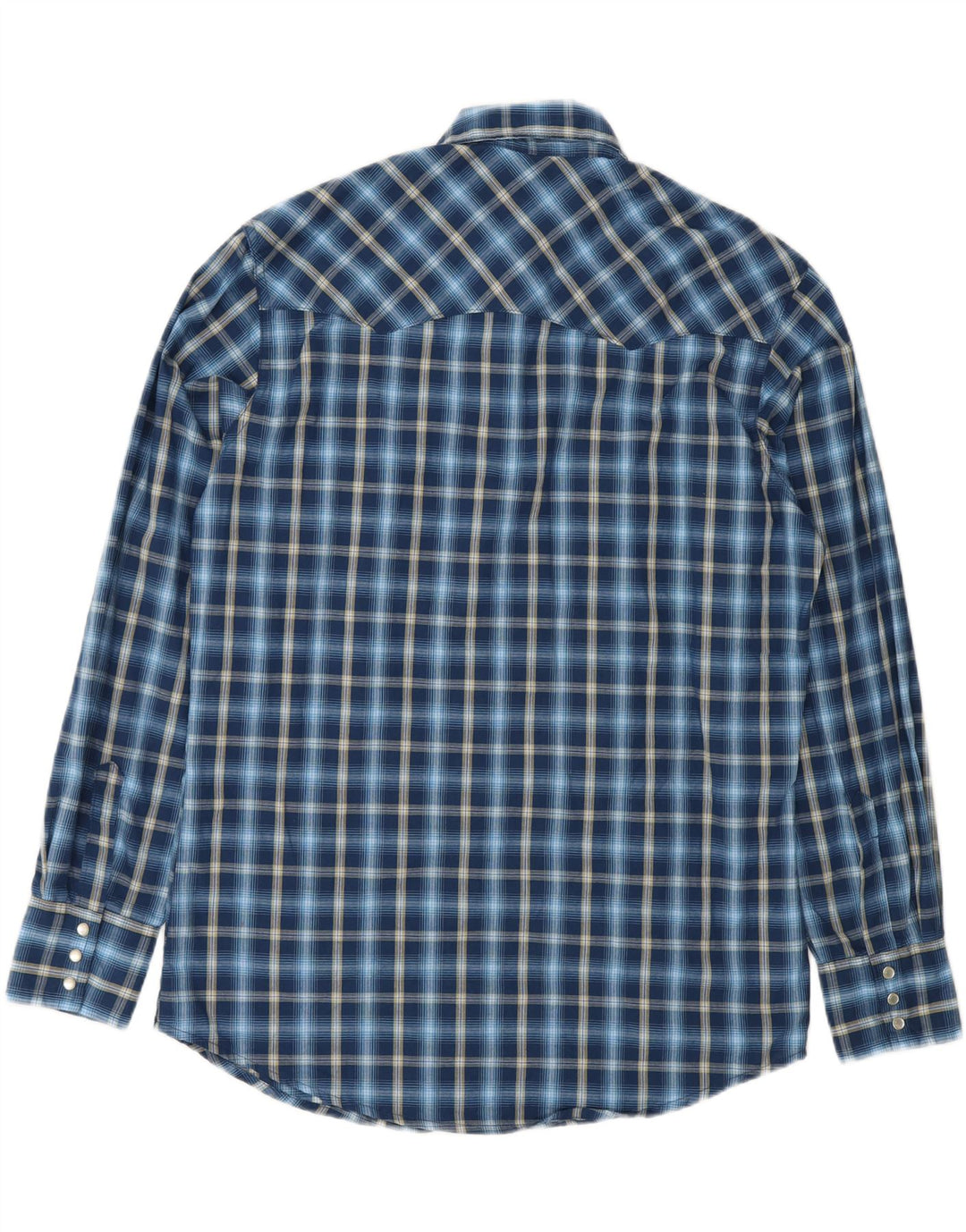 Wrangler Flanelskjorte til mænd Medium marineblå ternet bomuld