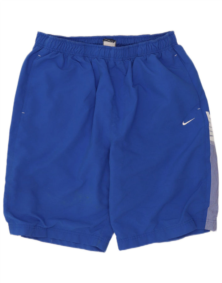 Nike Herre grafiske sportsshorts XL blå polyester