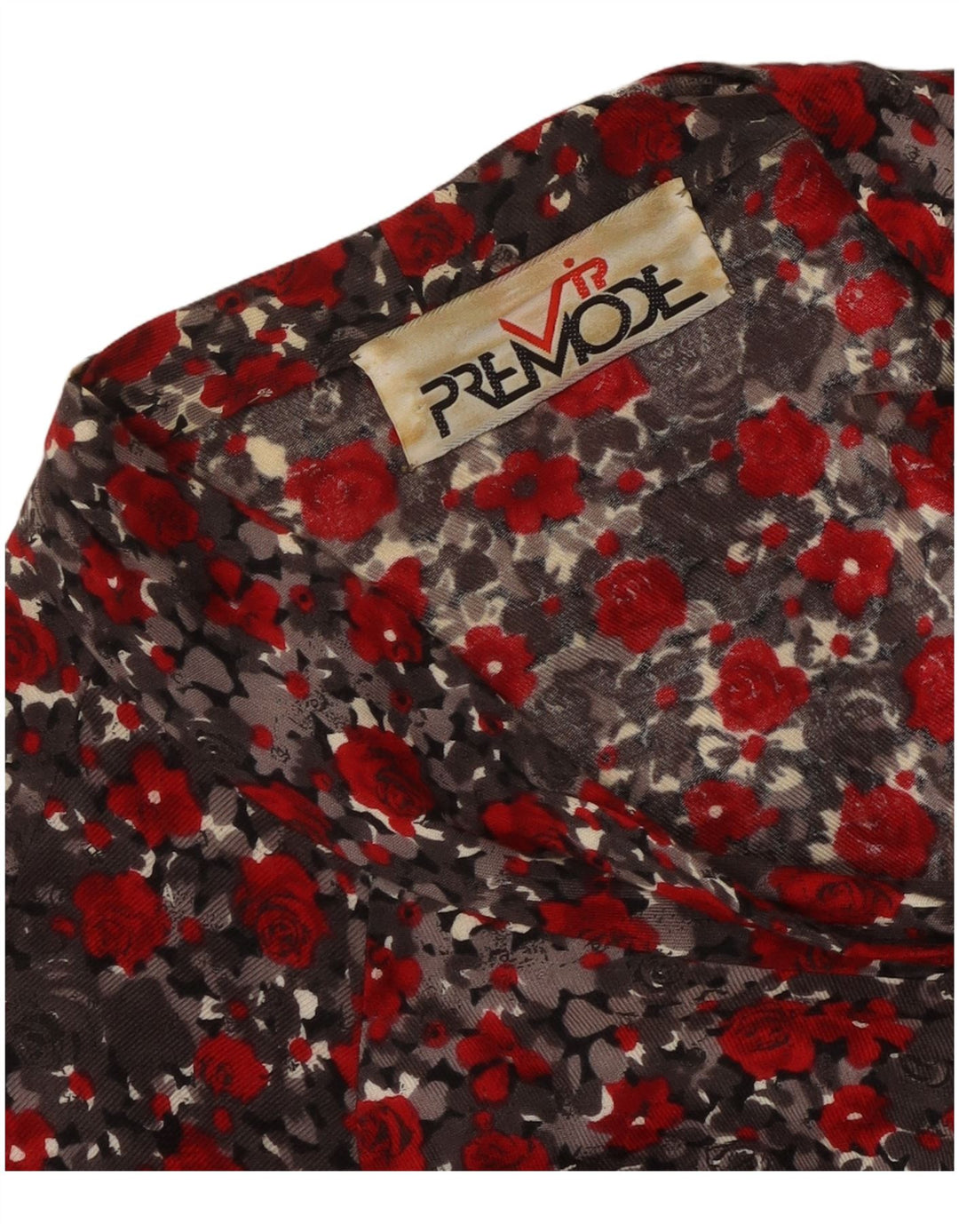 Premode Womens Front Tie Shirt Bluse UK 18 XL Red Floral