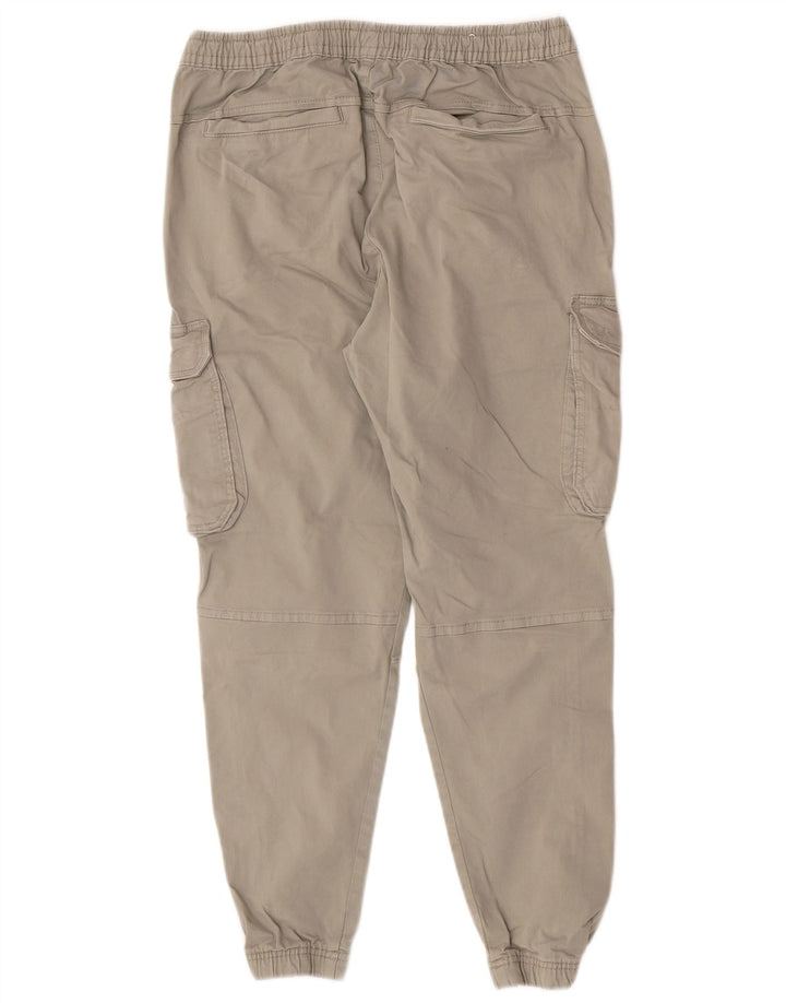 Zara Herre Joggers Cargo Bukser W30 L27 Grå Bomuld