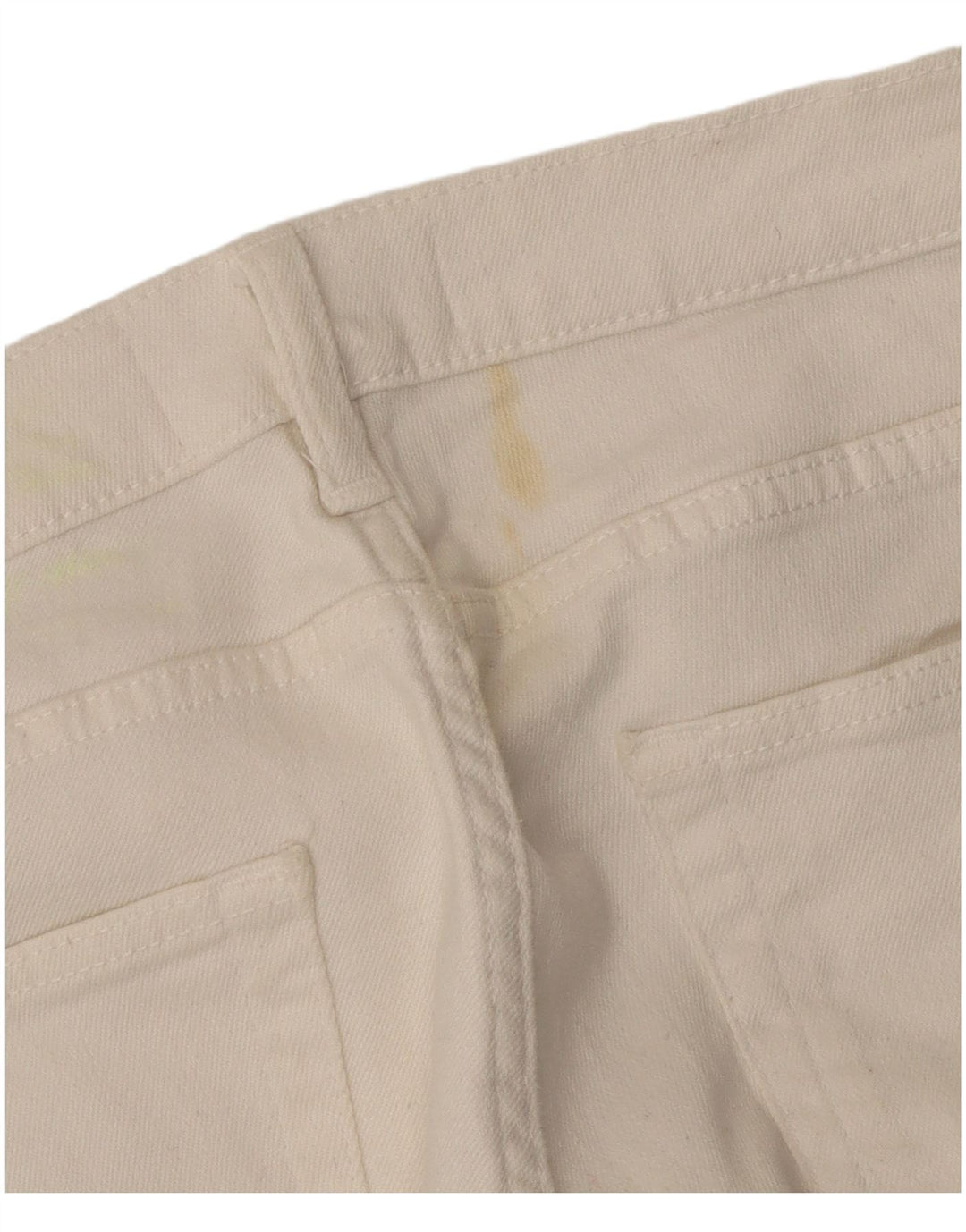 ZARA Dame Cropped Jeans EU 40 Medium W30 L25 Hvid Bomuld