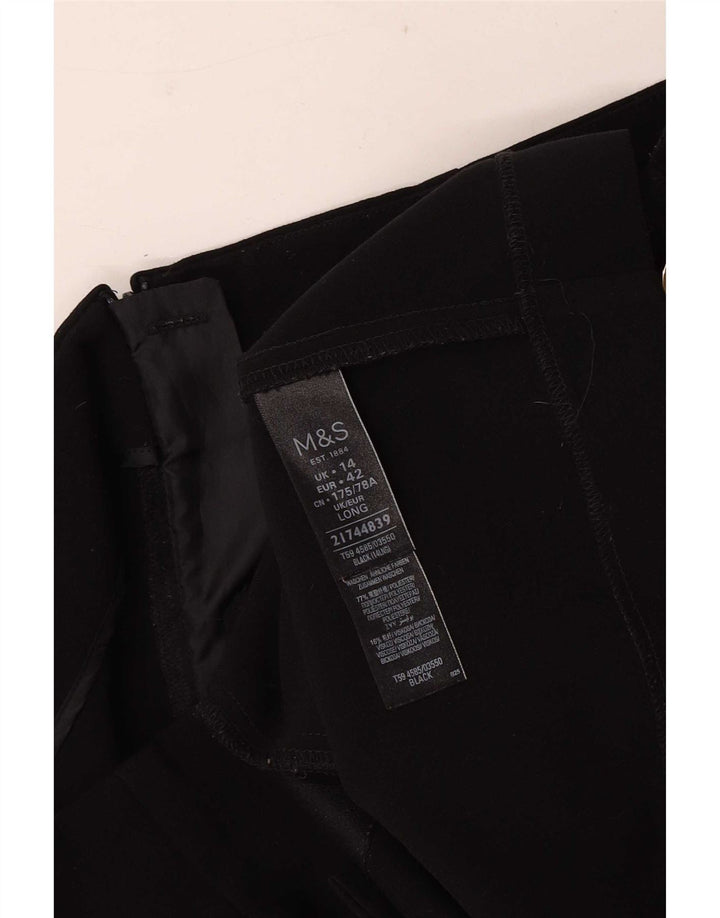 Marks & Spencer Pencil Nederdel til kvinder UK 14 Large W32 Black Polyester