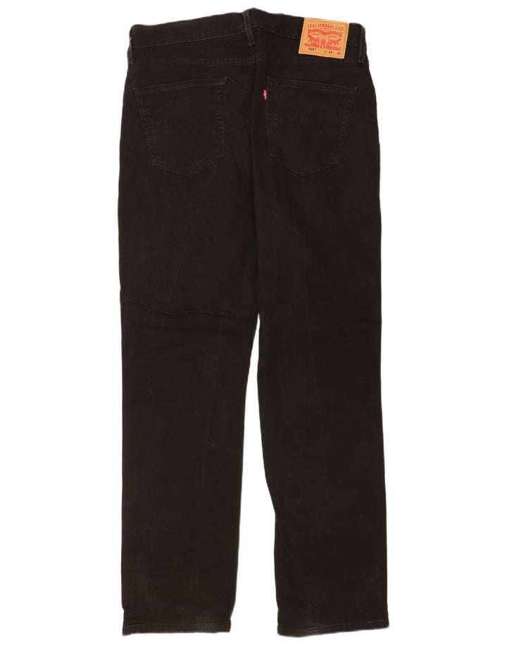 Levi's Herre 514 Straight Jeans W34 L32 Sort Bomuld