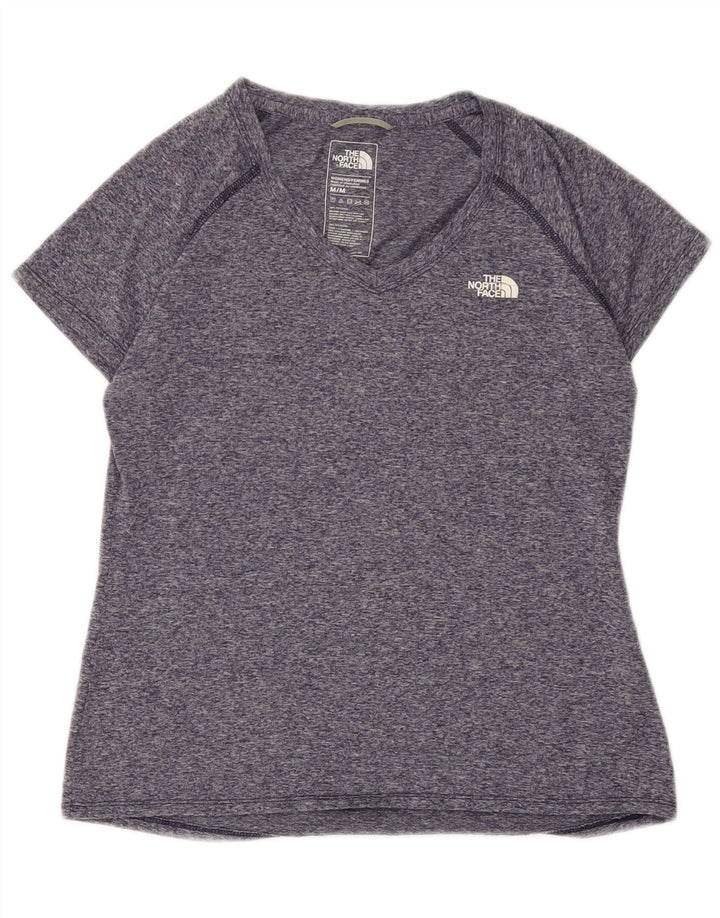 The North Face Dame T-Shirt Top UK 12 Medium Navy Blue Flecked Polyester