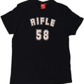 RIFLE Mens Graphic T-Shirt Top 2XL Navy Blue Cotton