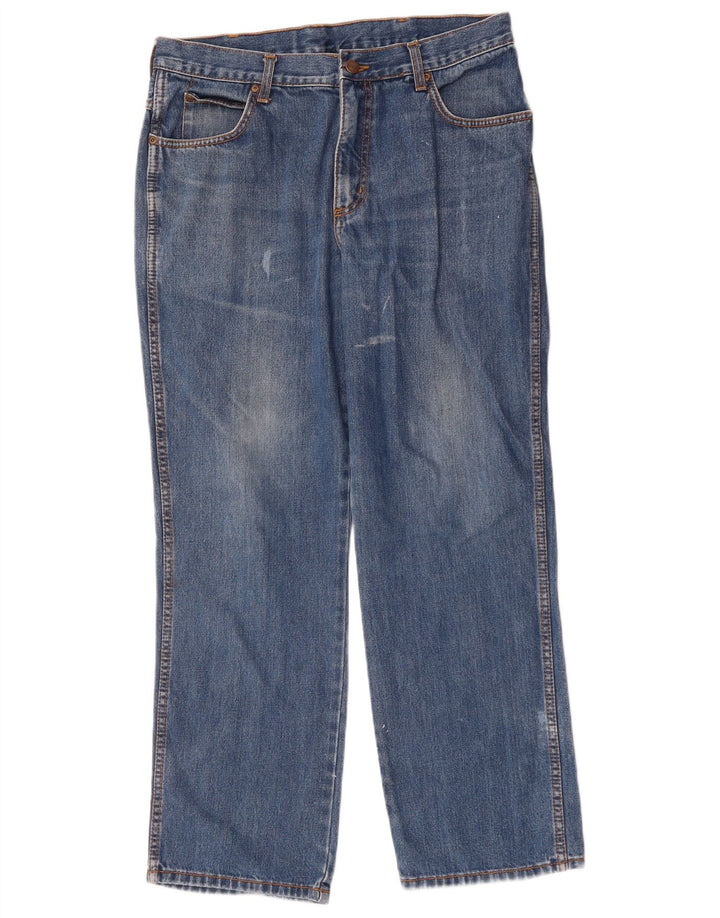 Wrangler Herre Ohio Straight Jeans W34 L30 Blå Bomuld