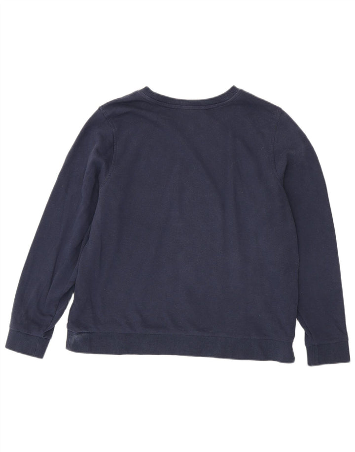 Marks & Spencer Dame Sweatshirt Jumper UK 16 Stor marineblå bomuld