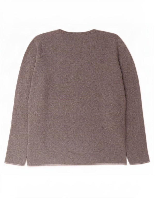 Massimo Dutti Mens Crew Neck Jumper Sweater Medium Grey Cotton