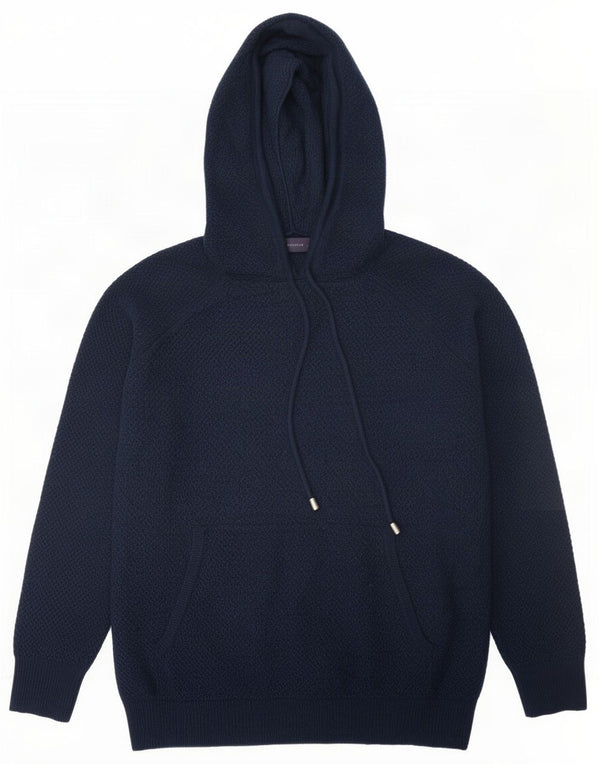 Marks & Spencer Dame Hættetrøje UK 14 Medium Navy Blue Viscose