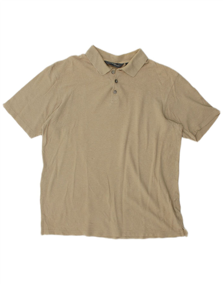 EDDIE BAUER Poloshirt til mænd Medium Beige hør