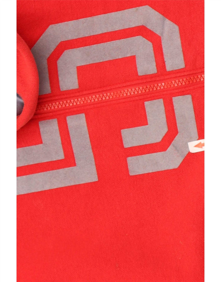 Nike Herre grafisk hættetrøje med lynlås Medium Rød Colourblock Bomuld