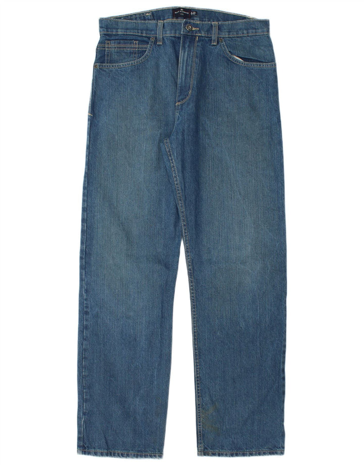 Marks & Spencer Herre Blue Harbor Straight Jeans W32 L31 Blue Cotton