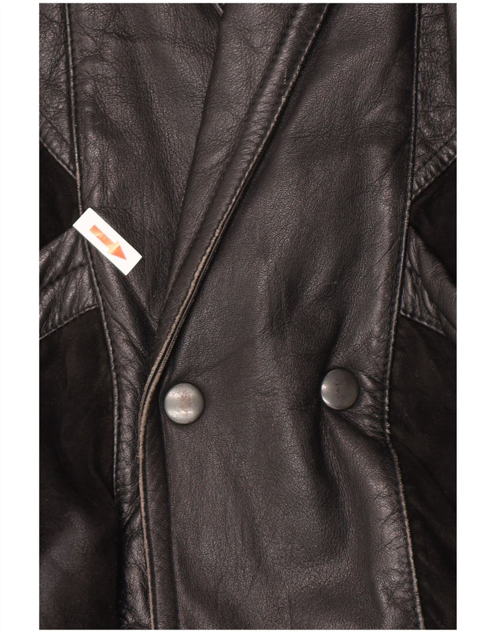 Vintage Herre Bomber Læderjakke UK 40 Large Black