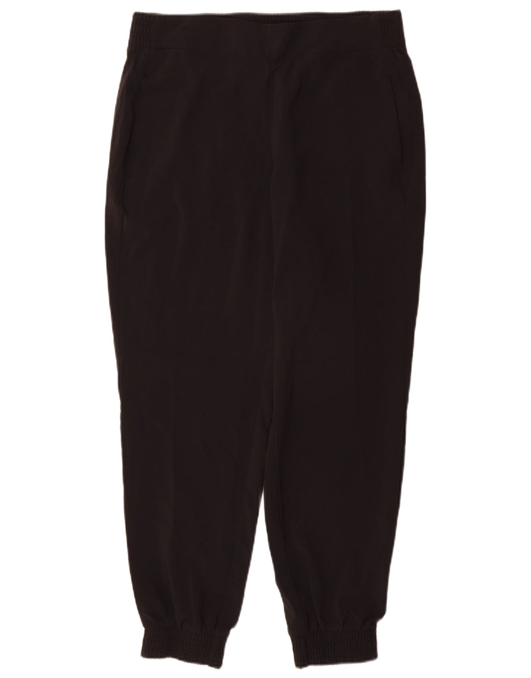 Calvin Klein Dame træningsdragt Bukser Joggers UK 14 Medium Sort Polyester