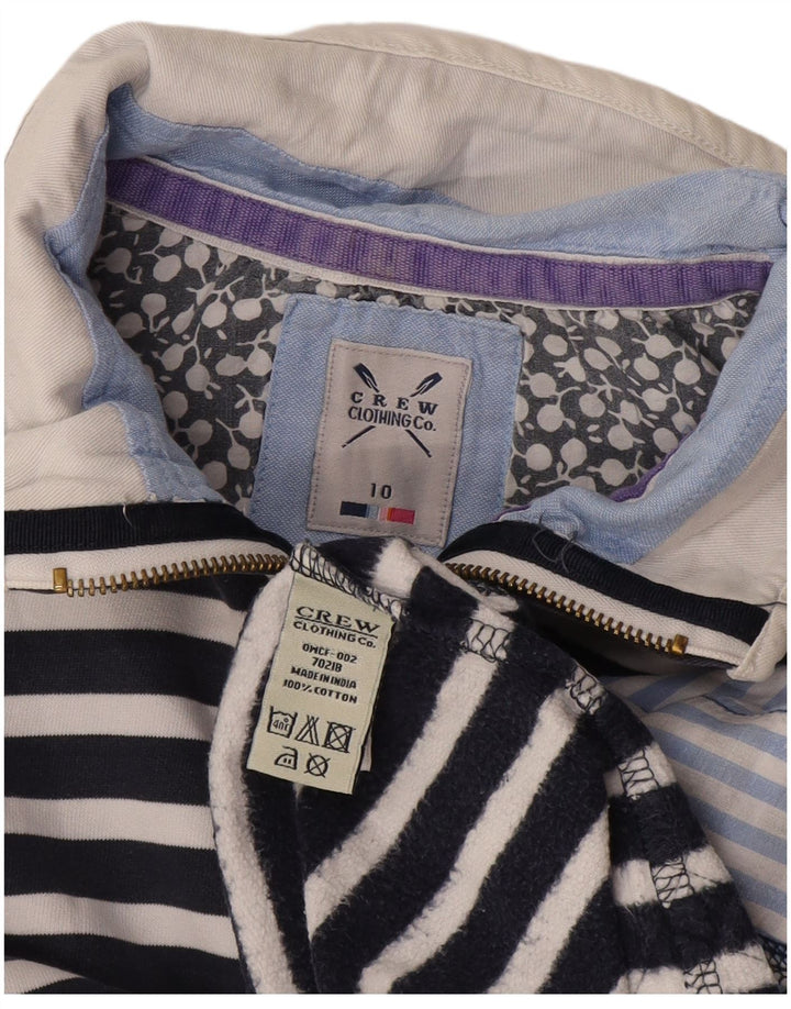 Besætningstøj Dame Loose Fit Sweatshirt Jumper UK 10 Small Blue Nautical