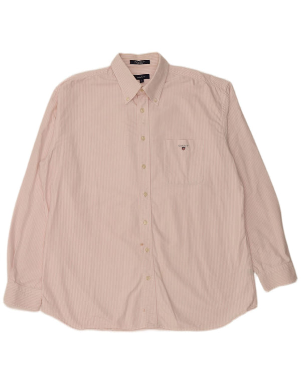 GANT Herre Regular Fit skjorte XL Pink nålestribet bomuld