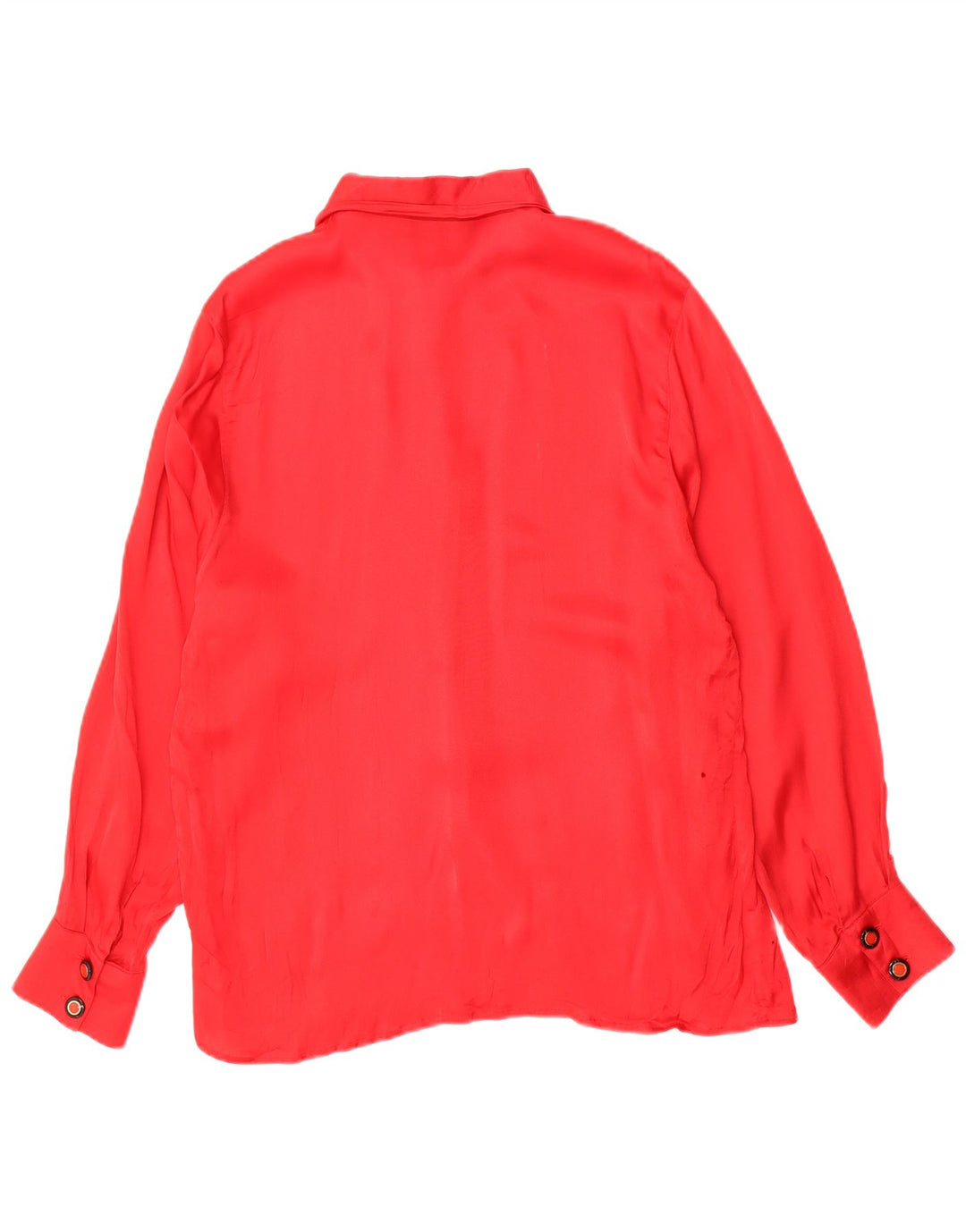 VINTAGE Womens Shirt Blouse UK 18 XL Red Acetate