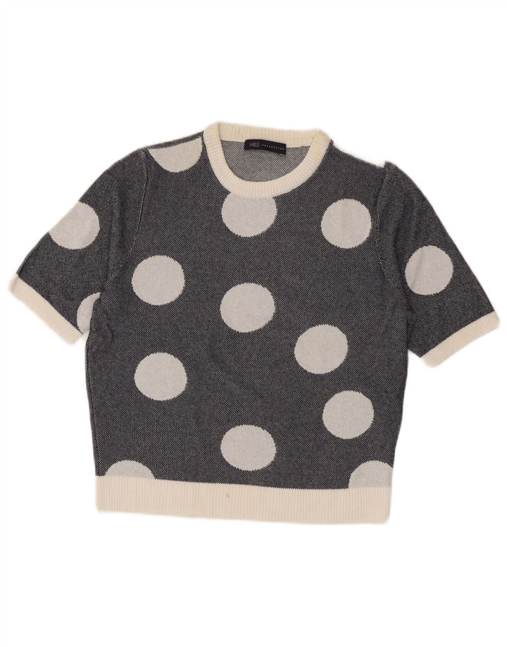 Marks & Spencer Dame sweater med rund hals DK 14 Medium Navy Blue