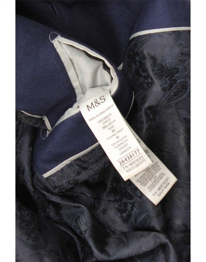 Marks & Spencer Herre 2-knaps blazerjakke UK 38/40 Medium Navy Blue