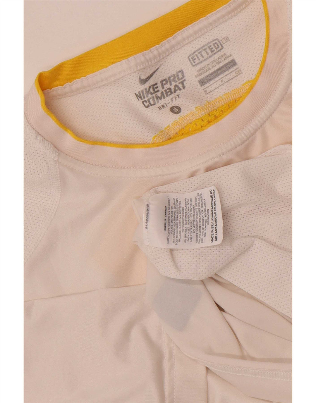 Nike Herre Dri Fit T-shirt Top Lille hvid Colourblock Polyester