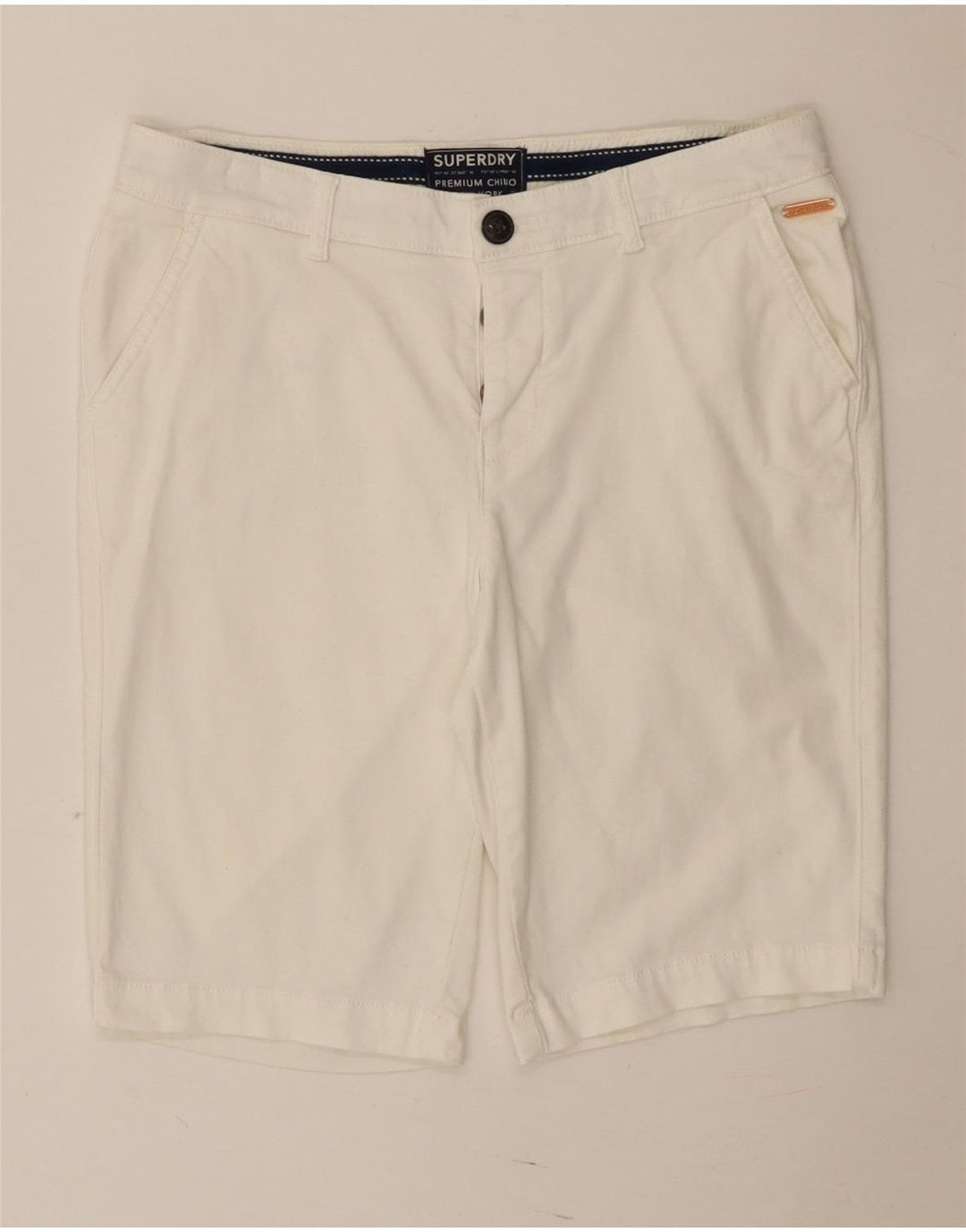 Superdry Regular Chino Shorts UK 10 Small W30 White