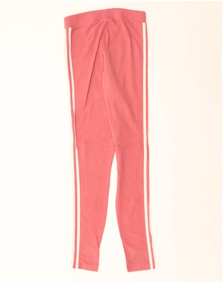 ADIDAS Dame Leggings UK 8 Small Pink Bomuld
