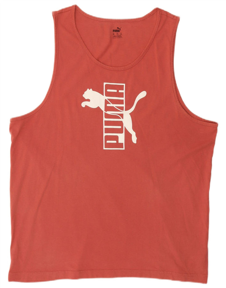 Puma Herre Grafisk Vest Top 2XL Pink Bomuld