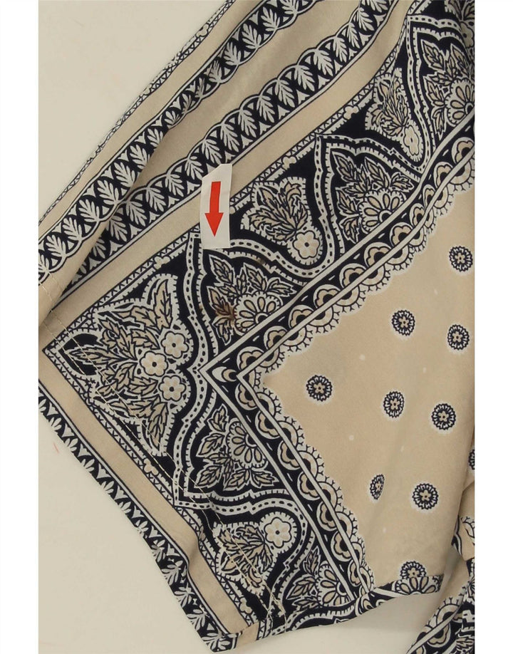 Alcatraz Kortærmet Herre Pullover Shirt Medium Beige Paisley Viscose