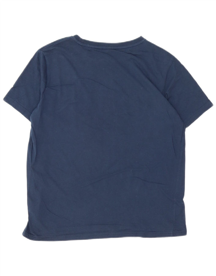 Bear Herre grafisk T-shirt Top Lille marineblå bomuld