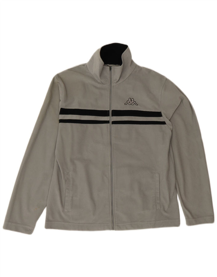 Kappa Træningsdragt til mænd Topjakke Medium Grey Colourblock Polyester