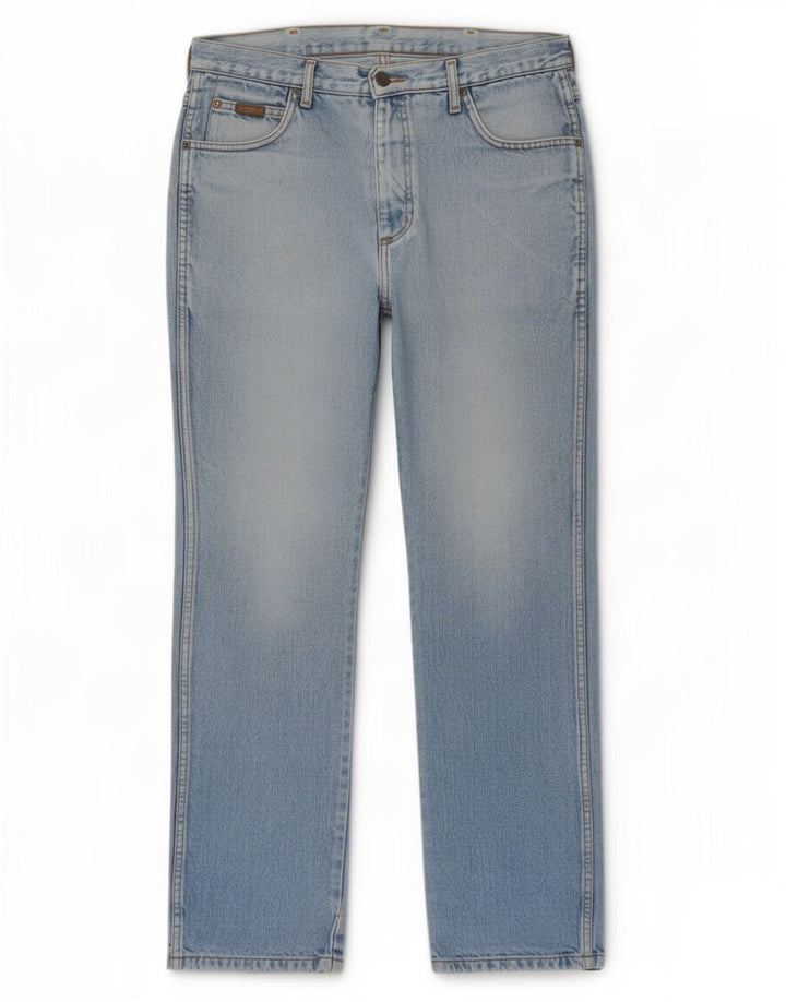 Wrangler Texas Straight Jeans til kvinder W34 L32 blå bomuld