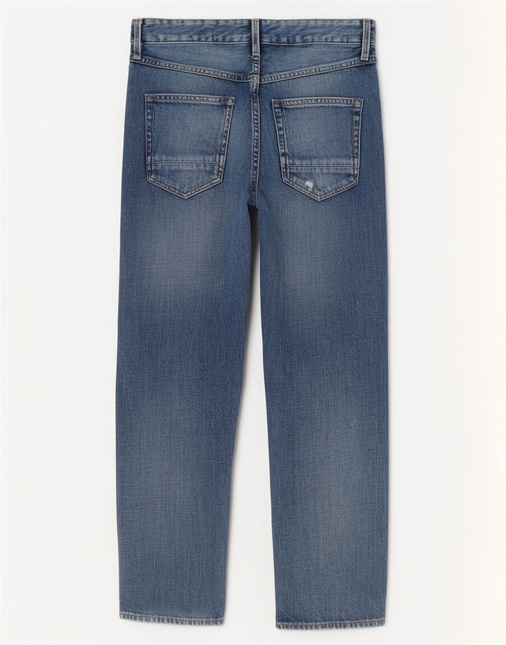 G-Star Dame Distressed Straight Jeans W24 L30 Blå Bomuld