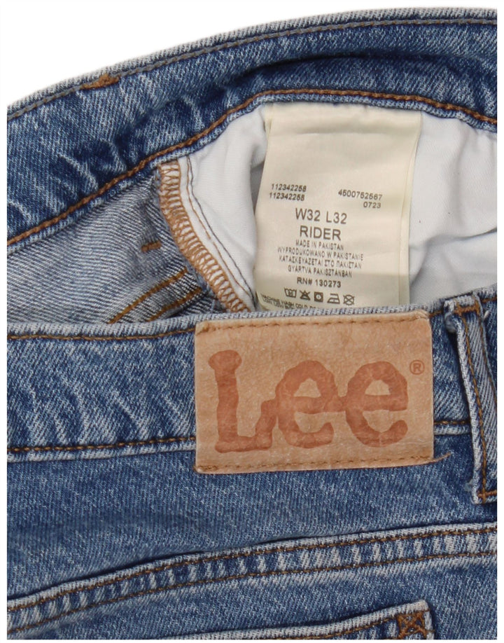 Lee Herre Rider Slim Jeans W32 L32 Blå Bomuld