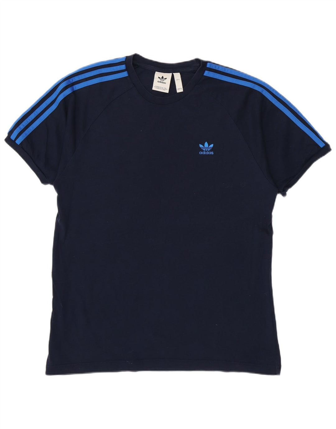 Adidas Herre T-Shirt Top Stor Marineblå Bomuld