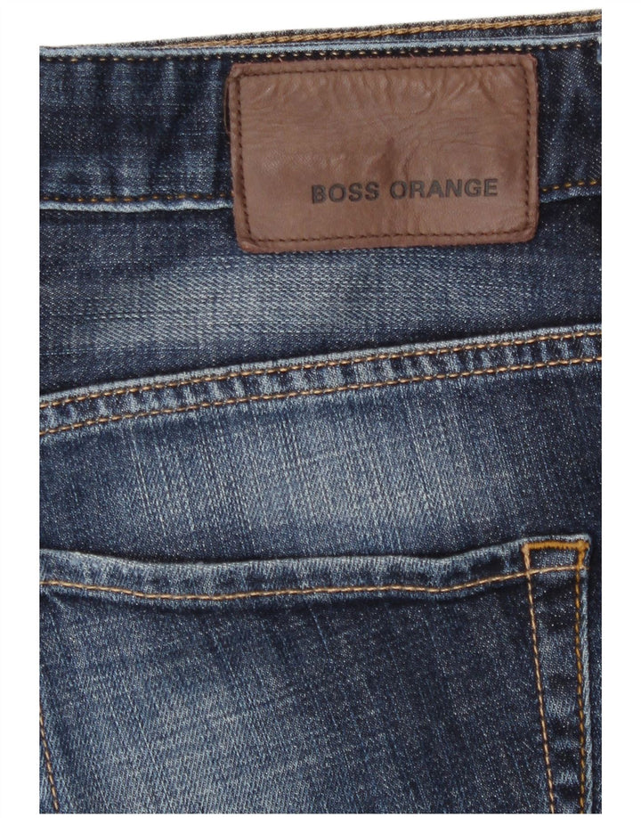 Hugo Boss Straight Jeans til mænd W34 L36 blå bomuld
