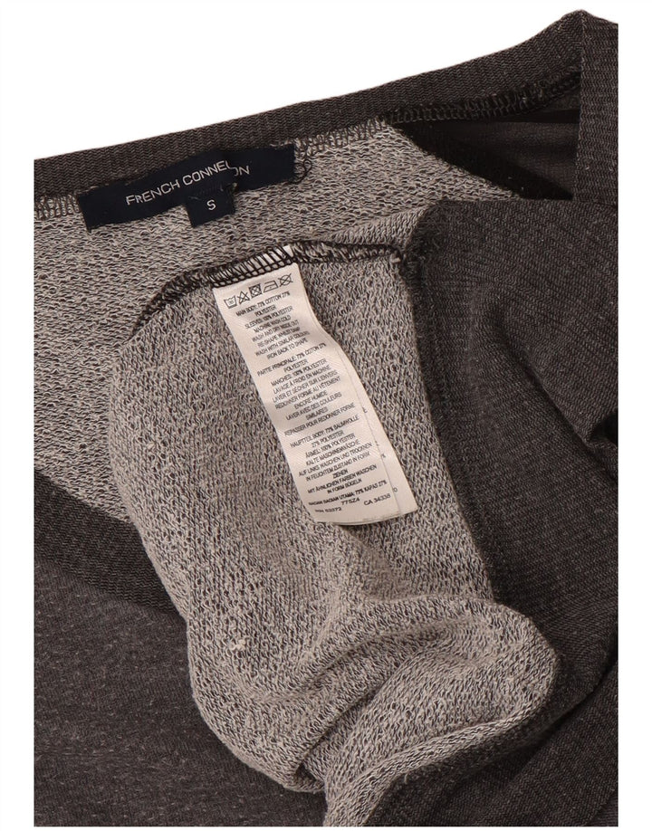 French Connection Dame sweatshirt med 3/4 ærmer UK 10 Small Grå