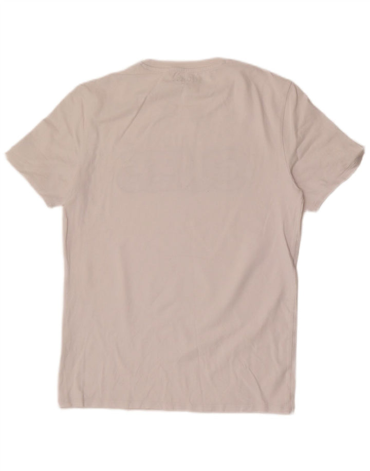 Guess Herre Slim Fit Grafisk T-Shirt Top Medium White