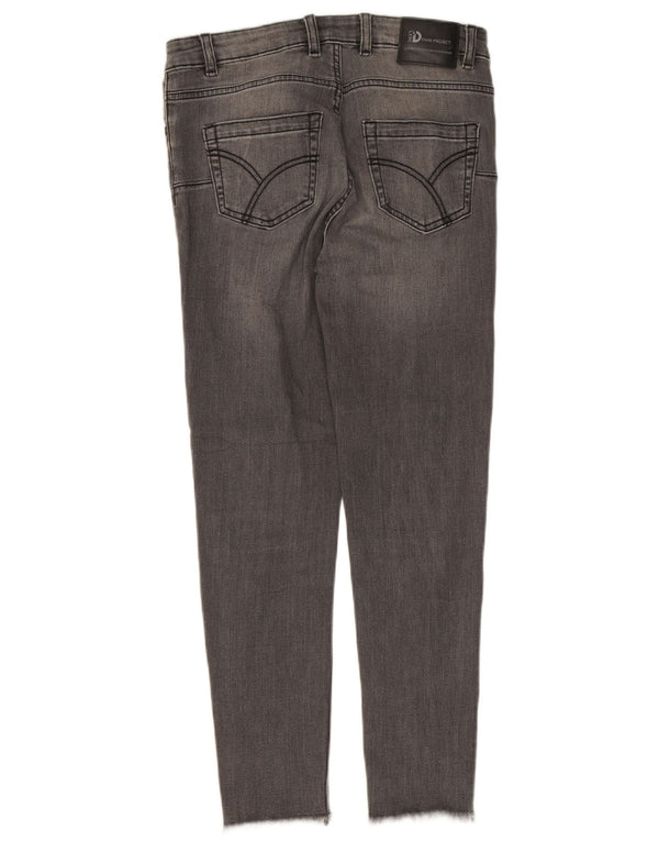 Dacks Dame Crop Skinny Jeans IT 46 Large W30 L25 Grå Bomuld