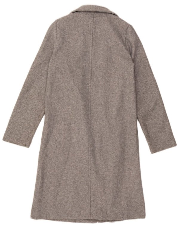 Zara Womens Open Overcoat UK 10 Small Grå Polyester