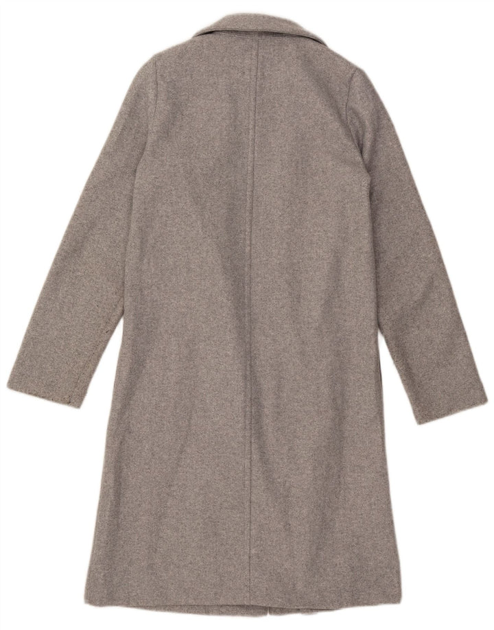 Zara Womens Open Overcoat UK 10 Small Grå Polyester